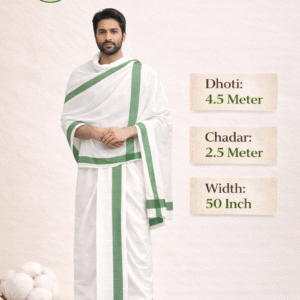 Khadi Dhuti & Dupatta Set