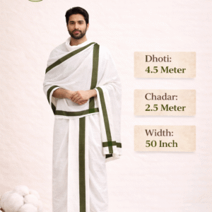 Khadi Dhuti & Dupatta Set