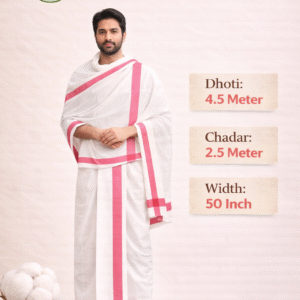 Khadi Dhuti & Dupatta Set