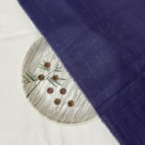 Khadi Cotton Fabric - Navy Purple