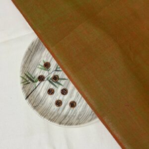 Khadi  Cotton Fabric - Brownish-Orange