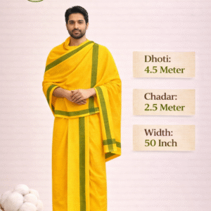 Khadi Dhuti & Dupatta Set DYE