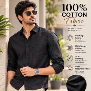Handloom Cotton Fabric (Black)