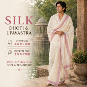 Matka Silk Dhuti & Dupatta Set (NM)
