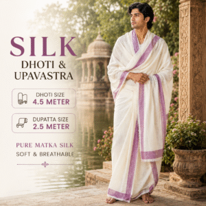 Matka Silk Dhuti & Dupatta Set (NM)